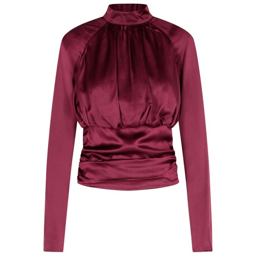 Rotate 'Kala' Burgundy Silk Blouse Women